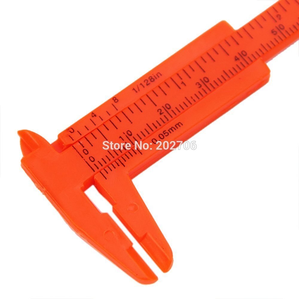 0-80Mm Plastic Schuifmaat Plastic Schuifmaat Meetinstrumenten Voor School, 50 Stks/partij