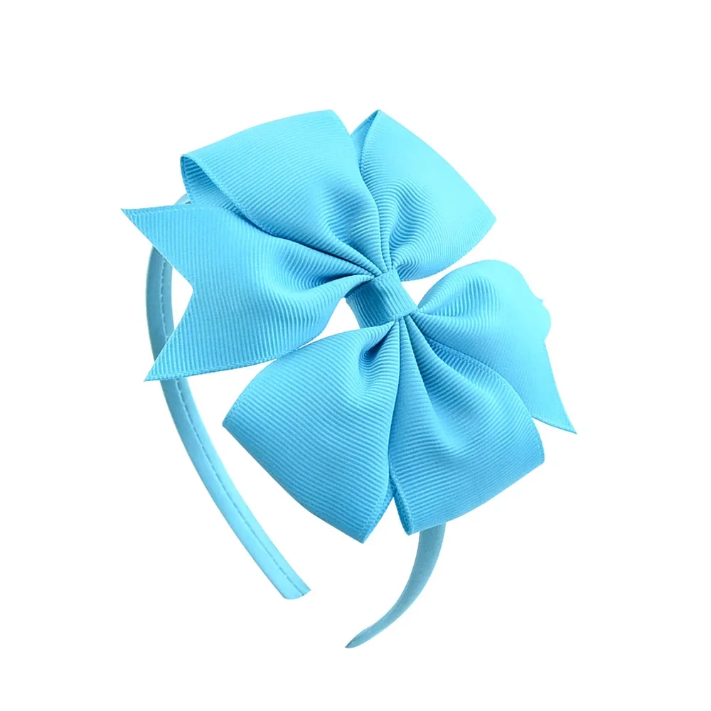 Diadema de flores grandes de 3,7 pulgadas, banda para el cabello para niñas, aro para el cabello hecho a mano sólido, cinta de grogrén, accesorios para el cabello,