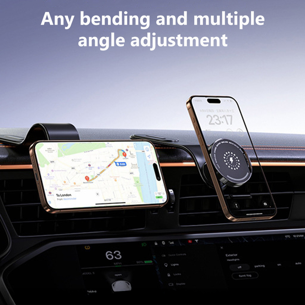 Magsafe auto draadloze oplader snel opladen autotelefoonhouder middenbediening scherm dashboard voor auto mobiele telefoon houder voor iPhone