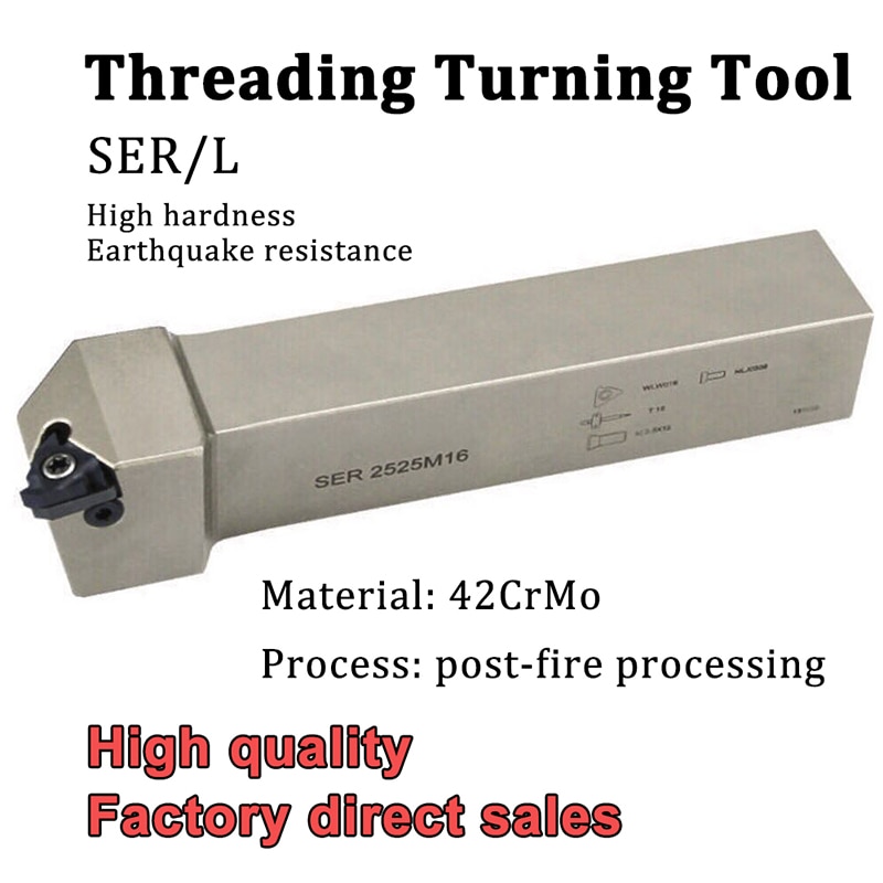 SER SEL Threading Turning Tool Holder Draaibank Slot Cutter CNC Machine SER1212H16 SER1616H16 SER2020K16 voor 16ER Carbide Inserts