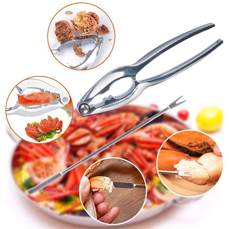 Pince à Crustacés Outils Casse-noisettes, Crabe Écrou Homard Ouvre-porte Mollusques Homard Jambe Décortiqueur ustensiles de Cuisine 9 Pack