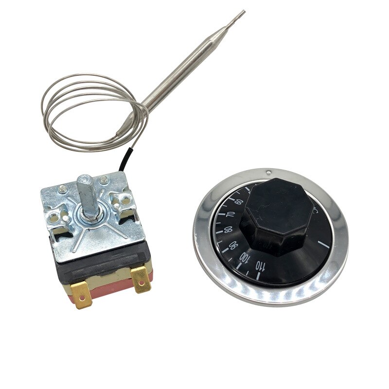 30-110c forno elétrico termostato ac220v 16a dial interruptor de controle de temperatura sensor termopar