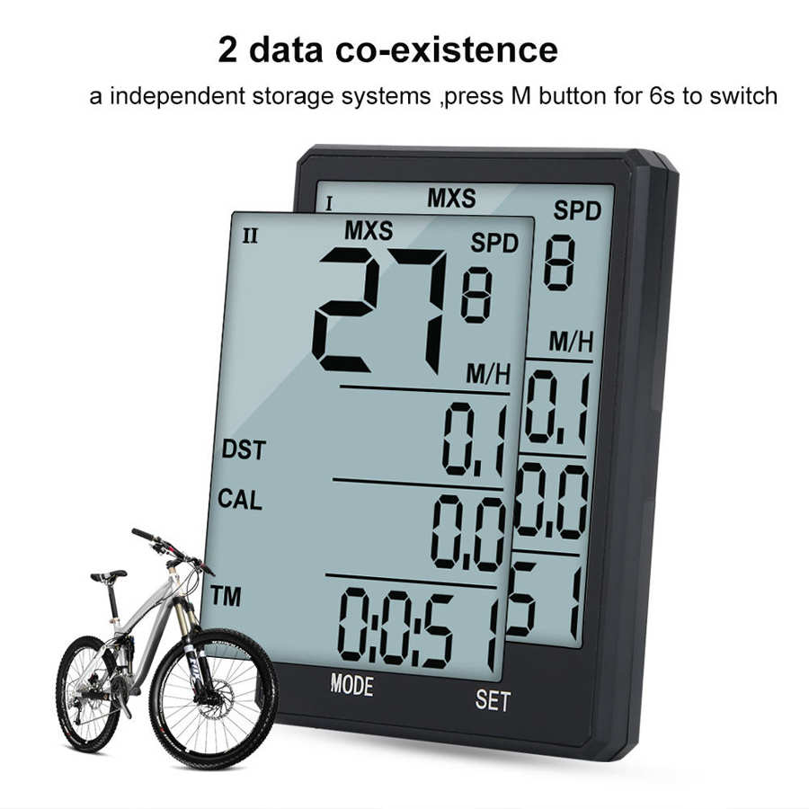 Inbike 2.8 "Fiets Computer Backlight Draadloze Fietscomputer Fiets Snelheidsmeter Kilometerteller Waterdicht Bike Stopwatch