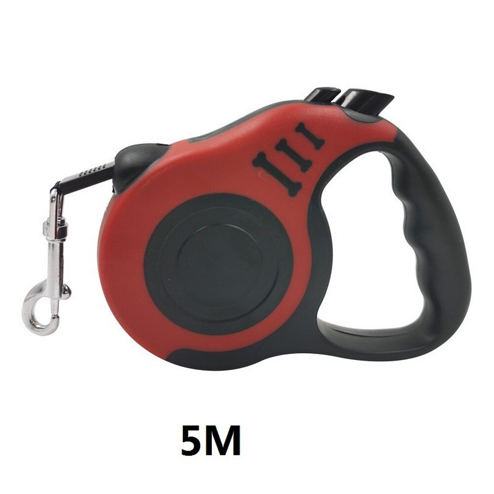 3 / 5 M Dog Walking Rope Retractable Extension Pet Traction Line Tape Soft Handle Automatic Telescopic Dog Rope Pet Walking Lead: Burgundy / 5M