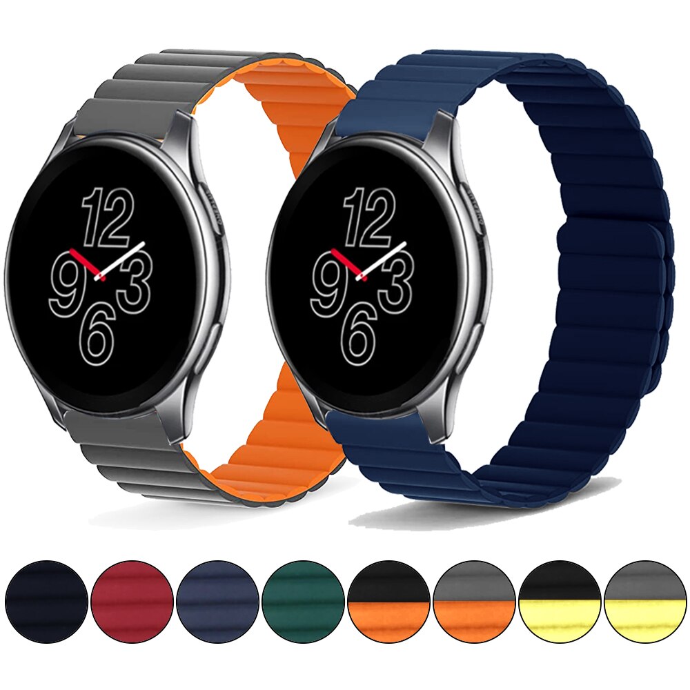Magnetisk reim for oneplus smartwatch klokkebånd silikonarmbånd for en pluss klokke sportserstatning armbånd correa