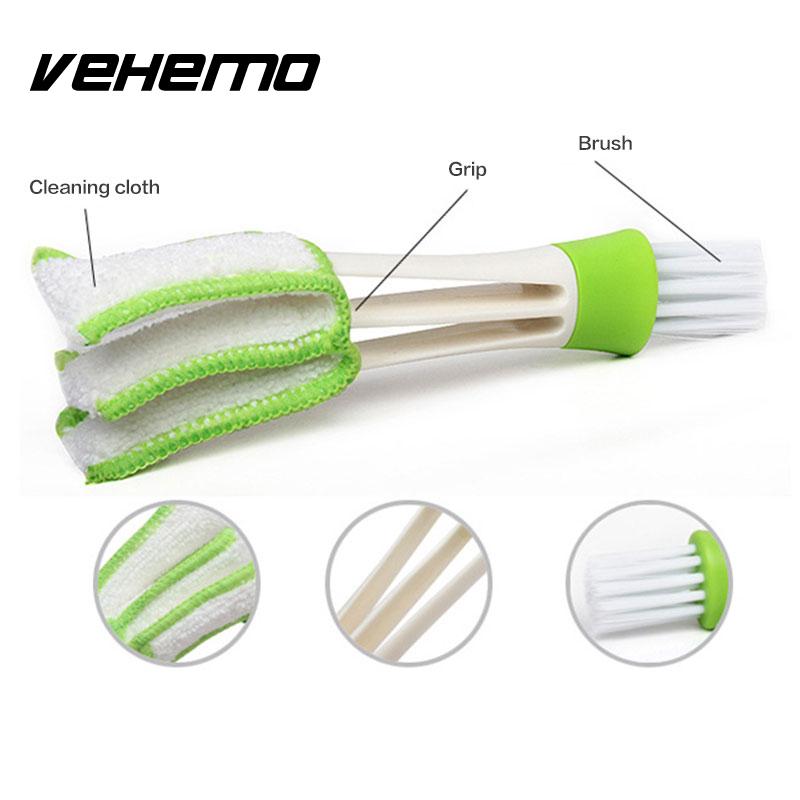 Vehemo Car Dashboard Vent Cleaner Tool Keyboard Air Outlet Dust Cleaning Brush