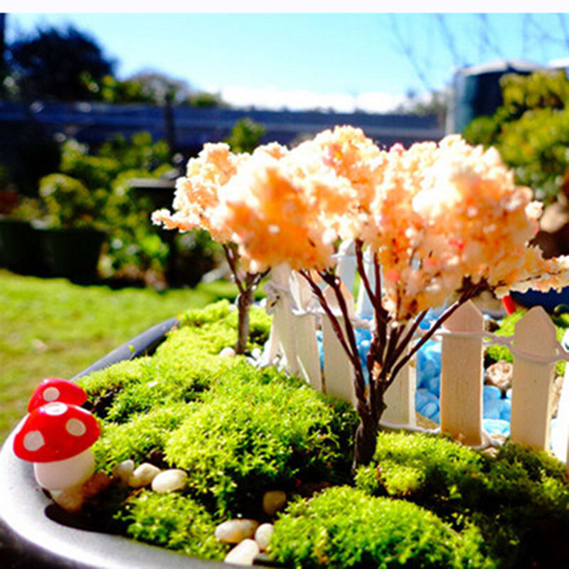 10 Uds. 2cm Mini setas en miniatura Jardín de hadas terrario con musgo resina artesanía decoraciones estacas artesanía