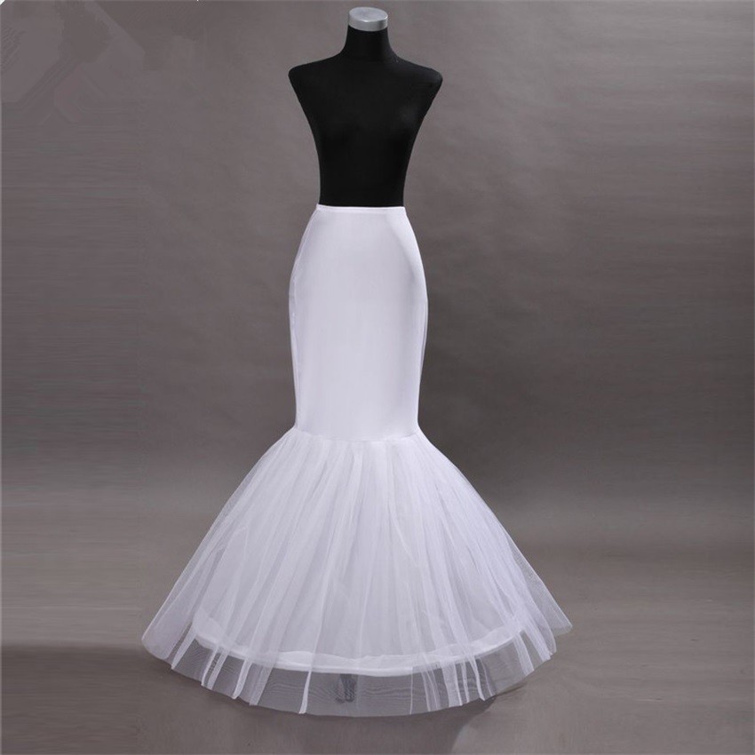 Mermaid Wedding Petticoat Bridal Accessories White Underskirt Crinoline Petticoats for Wedding Dresses