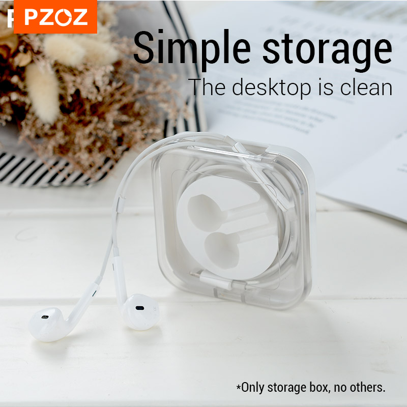 PZOZ para Apple Watch Ultra cargador S10 EarPods caja de almacenamiento de auriculares Apple con cable para iPhone 16 15 14 13 Pro bolsa de caja de Cable de datos