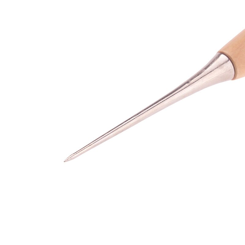 Poinçon en tissu de cuir, outil de couture, poinçonnage de trous, manche en bois, poinçon en acier, couture artisanale, poinçon en cuir, 1 pièce