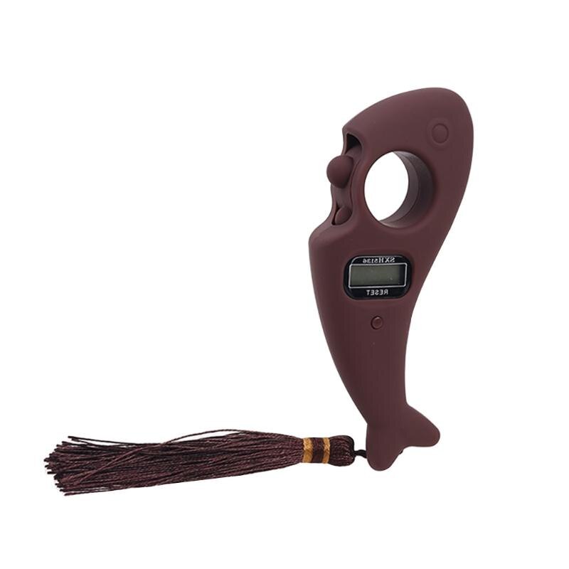 Contador de cuentas Digital portátil, juguete de juego para dedos, apagado automático de memoria, novedad de: Brown