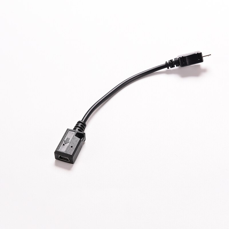 10cm Mini USB Female To Micro USB Male Connector Data Transfer Cable For Phones MP3 MP4 0.1M Black Color