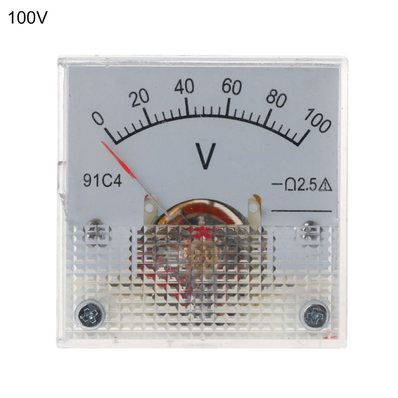 1pc DC Voltmeter Analog Panel Spannung Meter Mechanische Zeiger Typ Mechanische Spannung Meter 3/5/10/15/20/30/50/ 100/150/250V: 100V