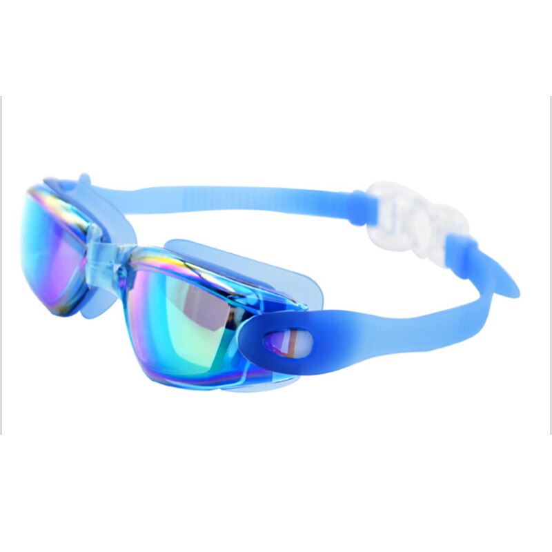 Svømmebriller briller med ørepropper næseklemme elektroplade vandtæt silikone очки для плавания adluts