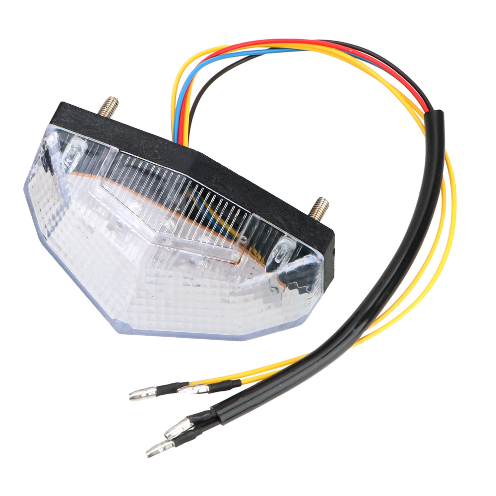halt Bremslichter Blinker Motorrad Blinker 11 LED Rücklicht Motorrad Signalanzeige: Weiß