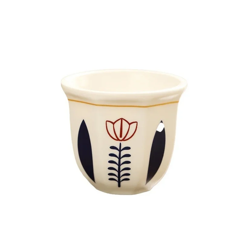 180 ml/250 ml Espressokopjes Art Bloempatroon Verbrandingsbeveiliging Latte Koffiemokken Hand Held Keramiek Kopjes cappuccino Theekopje Kerstcadeau