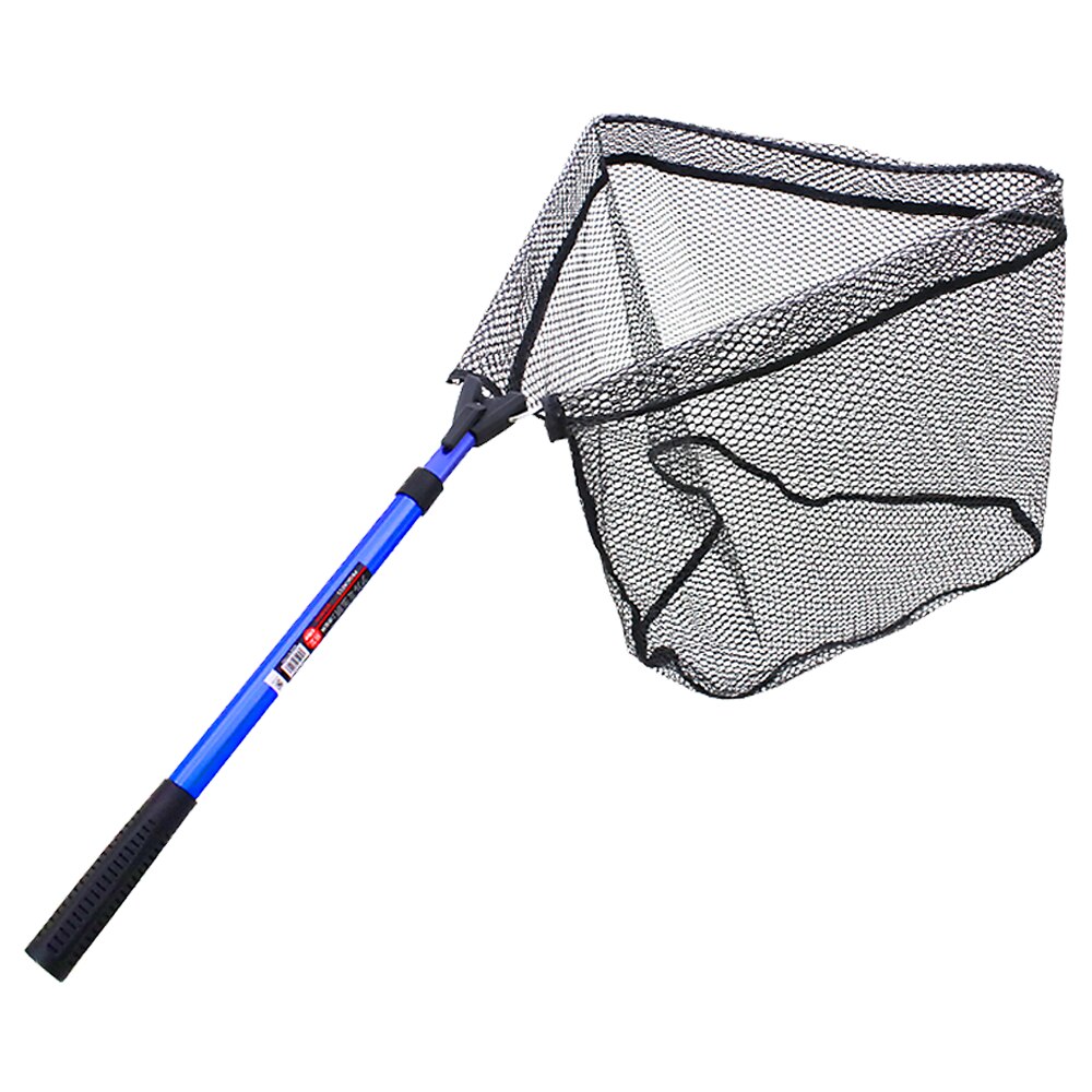 Folding Fishing Net Foldable Fish Landing Net Aluminum Telescopic Pole Handle Nylon Mesh for Safe Fish Catching Releasing
