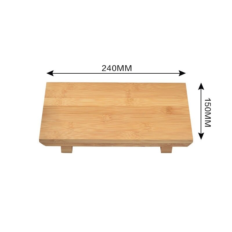 Bambus Küche Sushi Platte Sushi Tablett Sushi Dekoration Restaurant Holz Tablett für Sushi Sashimi Bazooka Nachtisch: 24cm x 15cm