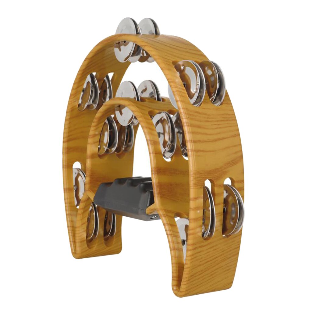 Tamboerijn Voor Kinderen En Volwassenen Te Gebruiken-Comfortabele Hand Held Percussie-instrument (Dubbele Rij)