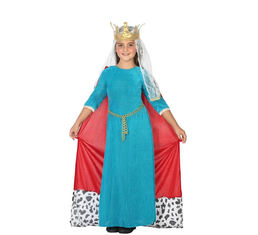 Disfraz de Reina Medieval para niña