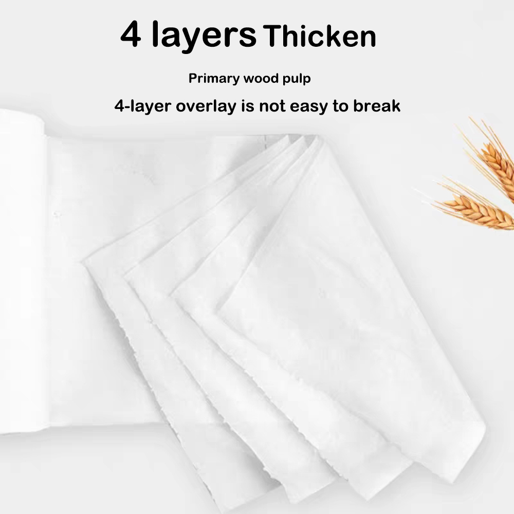 Wit toiletpapier toiletrol tissue rol verpakking  of 10 4- laags papieren handdoeken tissue huishoudelijk toiletpapier toiletpapier