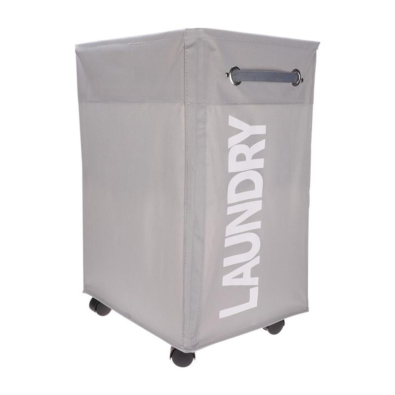 1Pc Wheeled Laundry Hamper Portable Laundry Roller Dirty Clothes Organizer