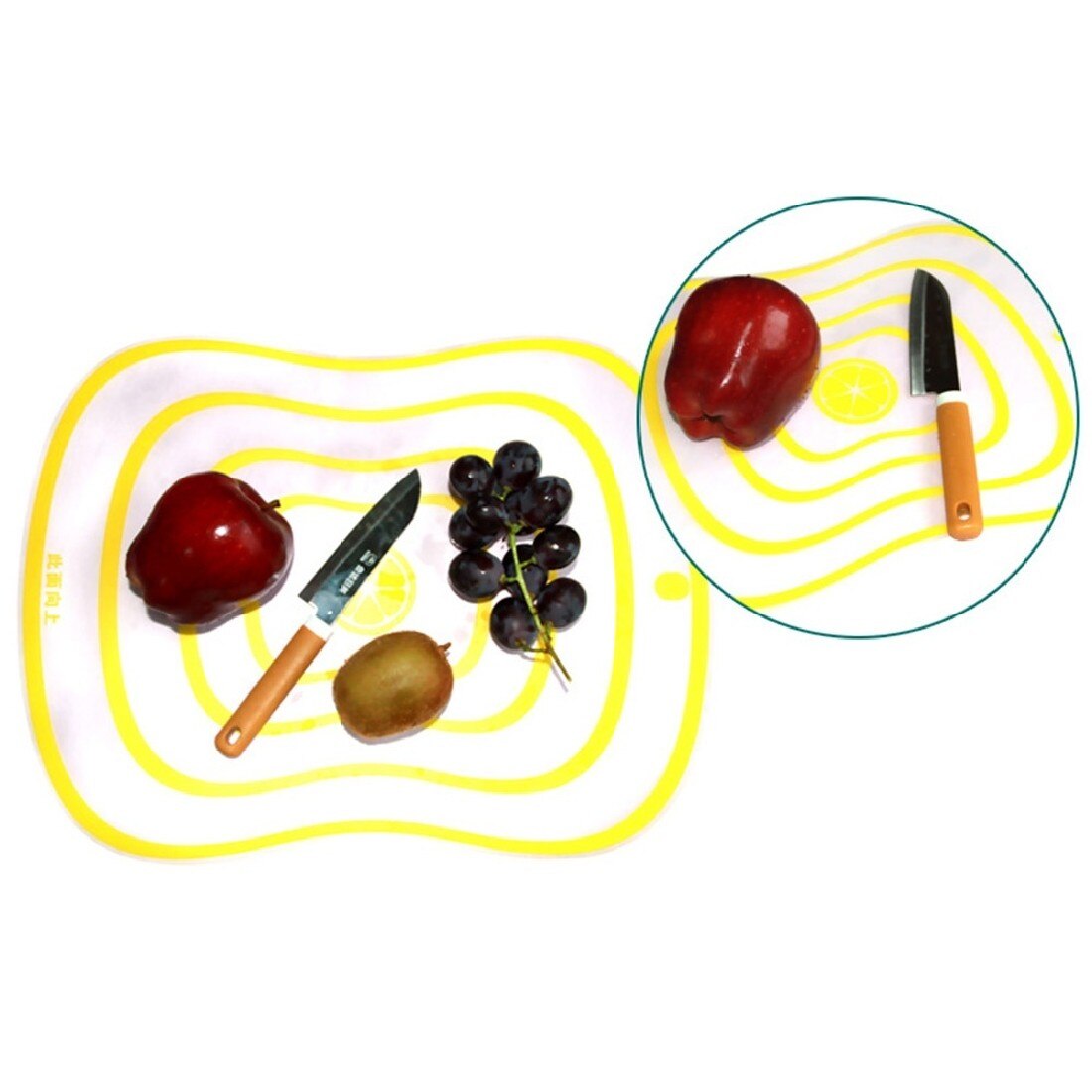 Promo 2 uds tabla de cortar de plástico antideslizante esmerilado de cocina para cortar alimentos