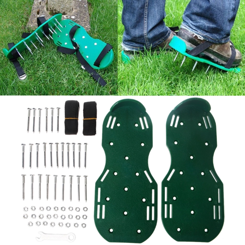 1 paire jardin cour herbe cultivateur Scarification pelouse aérateur ongles chaussures outil