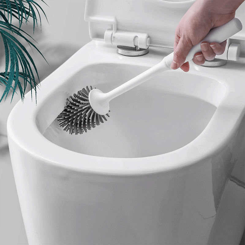 Rubber head frame cleaning brush for bathroom wall-mounted household floor cleaning bathroom accessories toilet brush