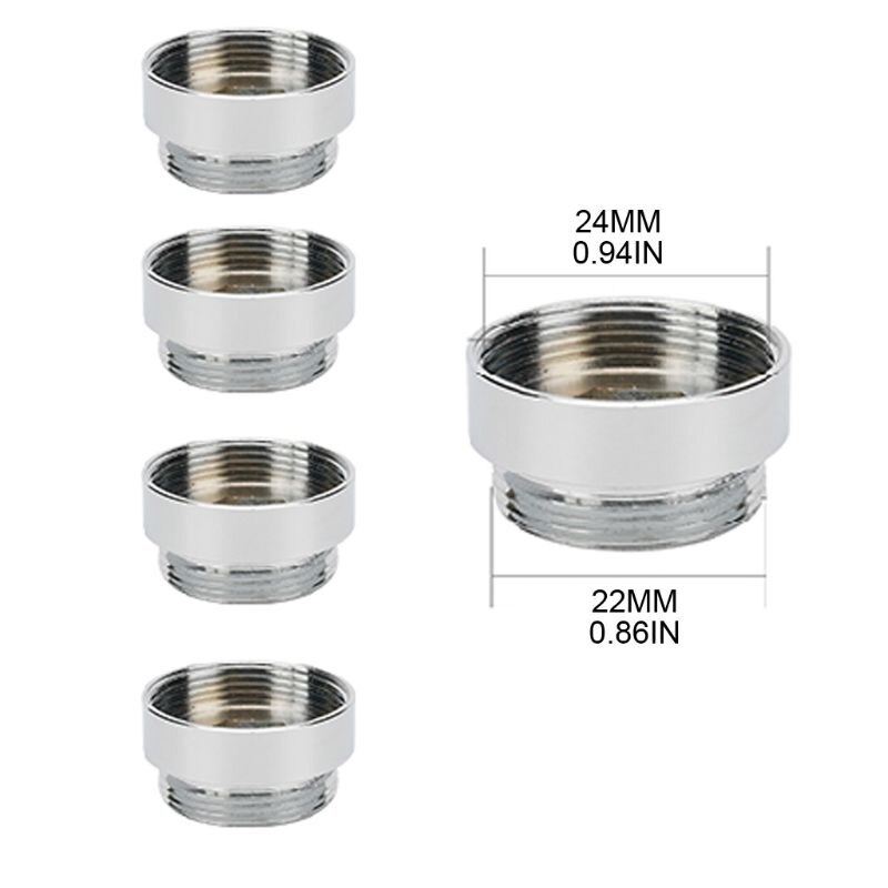 5 Stks/set Waterzuiveraar Beluchter Connector Vervangingen Messing Kraan Adapter Keuken Badkamer Kraan Accessoires: 4