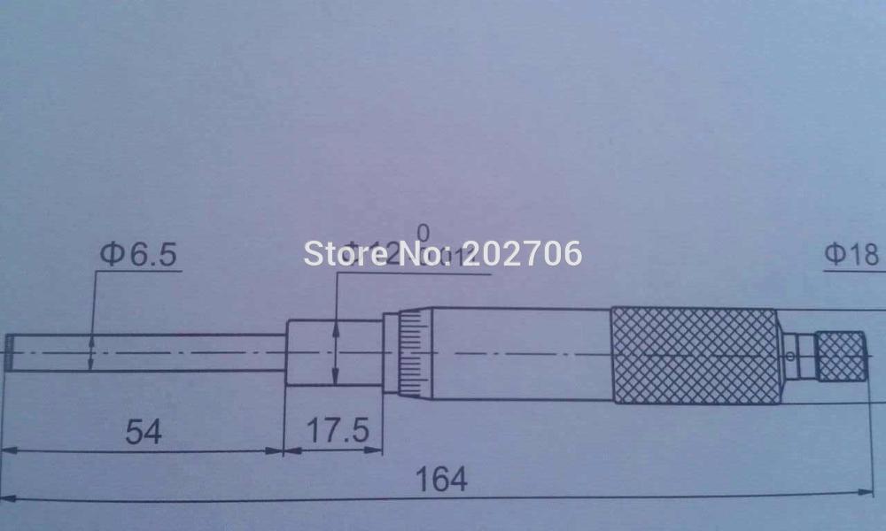 0-50mm 0.01mm Micrometro Testa con misura piatta faccia