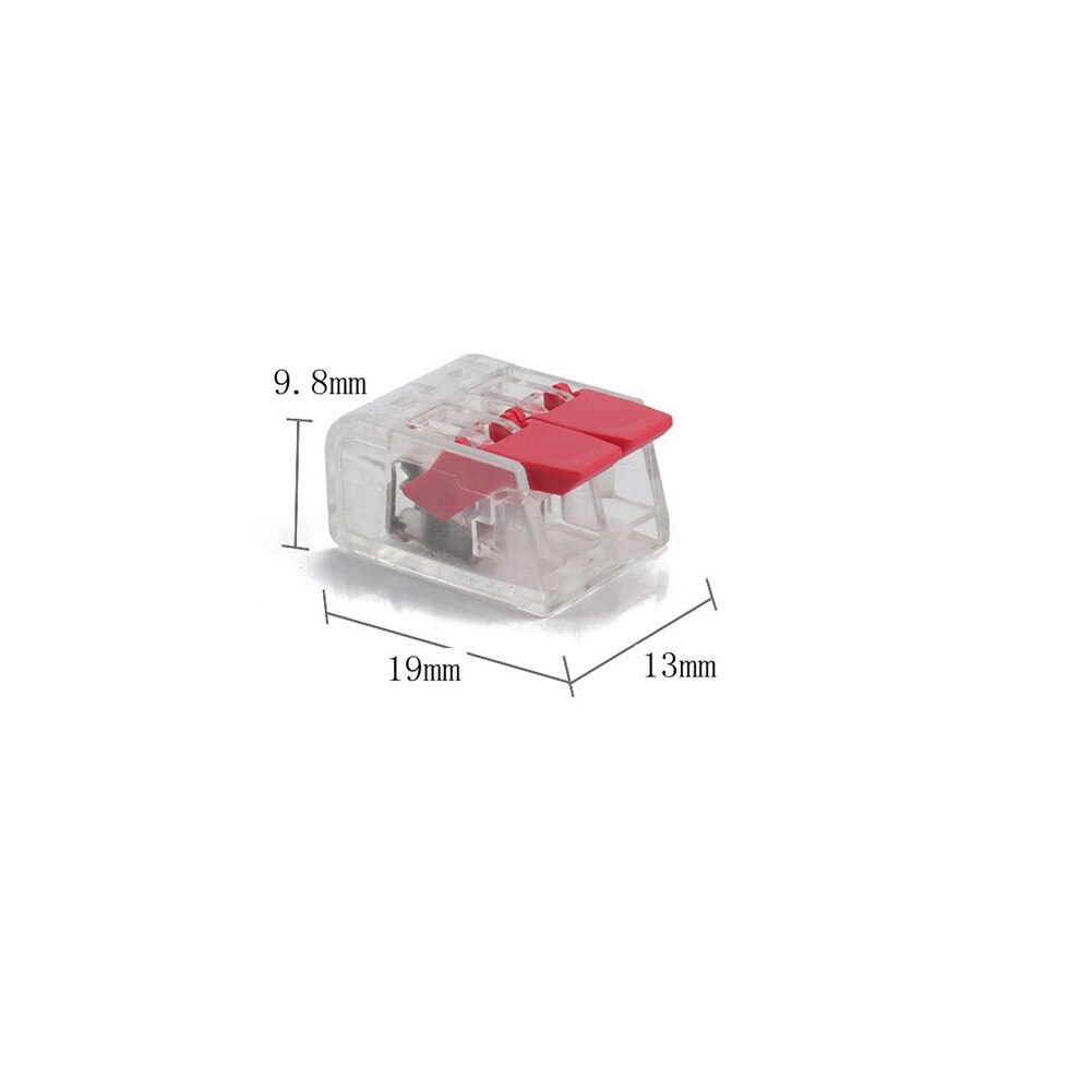60 uds. Conector de Cable 12-24AWG 2-conductores Clips de empalme compactos Cable Coonnectors cables Clips