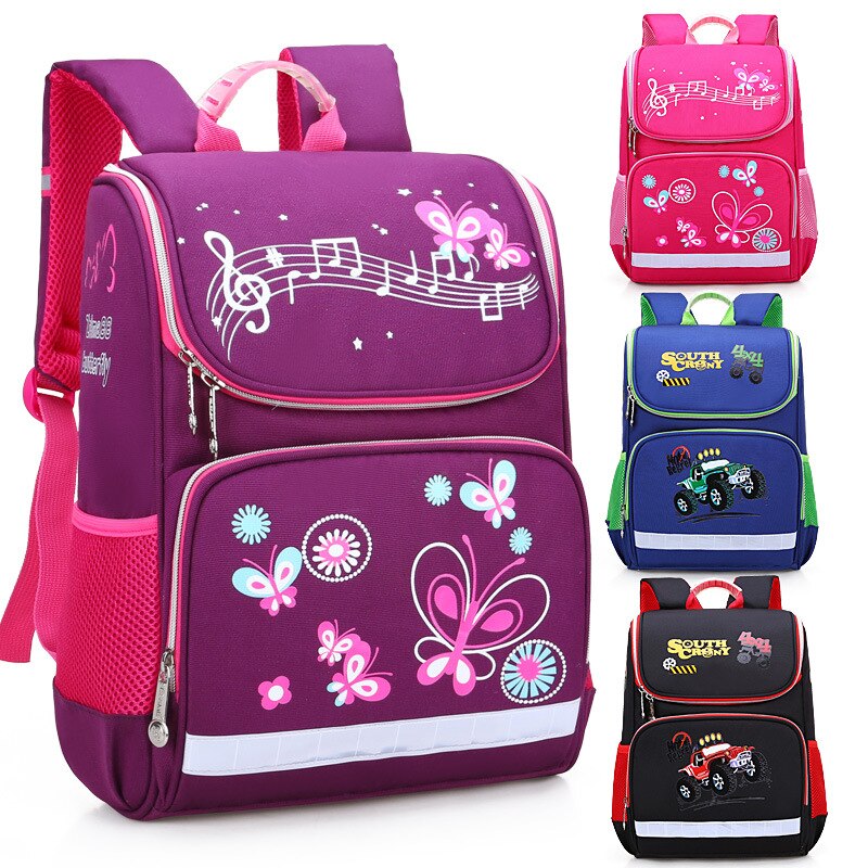 1-5 Grade enfants sacs d'école enfants sac à dos école pour garçons filles école sac à dos enfant étanche grand papillon sac à dos enfants