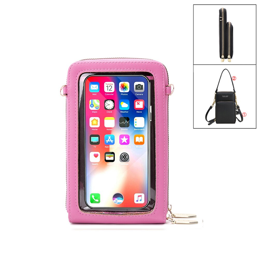 Bandoleras de piel sintética para mujer, de gran capacidad bolso cruzado, multifuncional, para teléfono