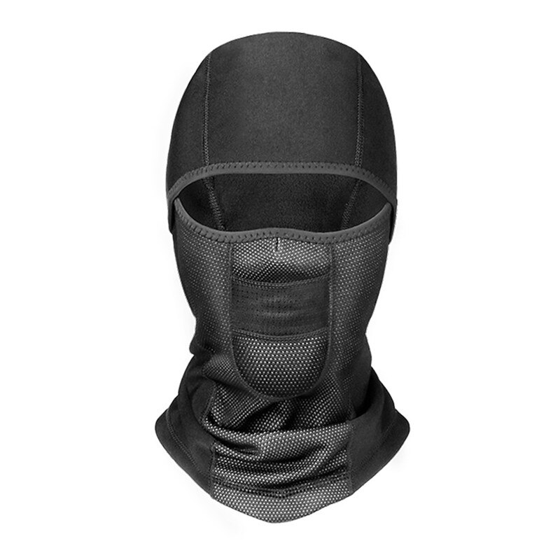 Motorfiets Gezichtsmasker Balaclava Winter Thermische Fleece Gezicht Shield Schedel Gezichtsmasker Moto Ski Biker Met Actieve Koolstof Filters: MK050 Black