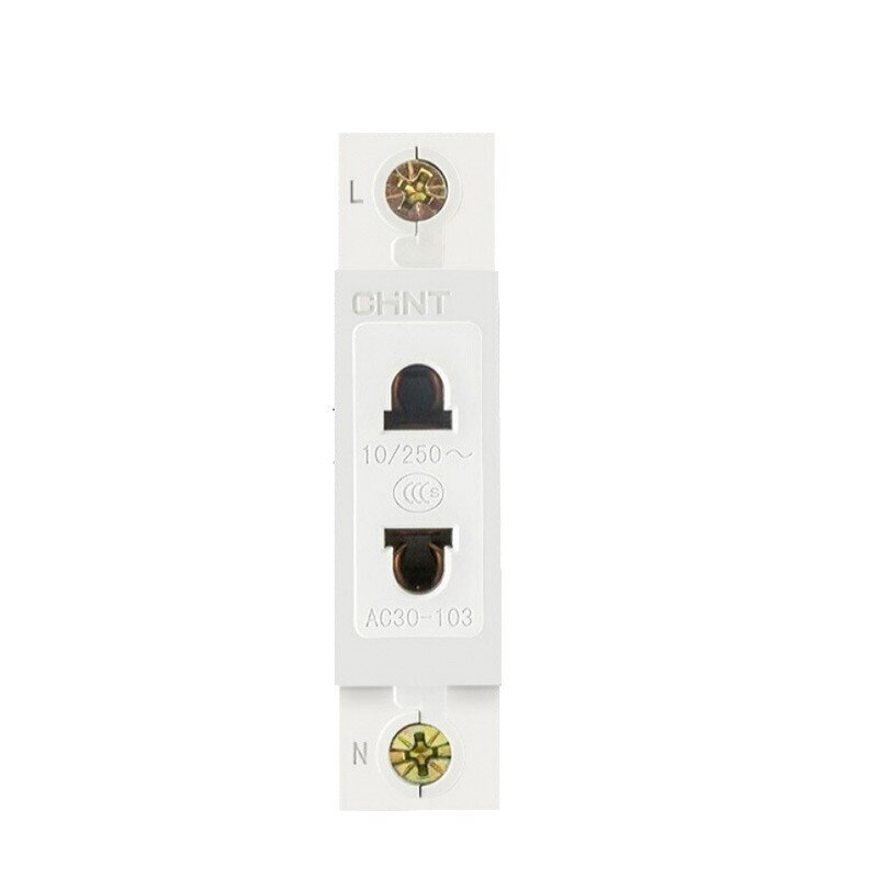 Enchufe modular CHINT AC30-103, 1P, caja de distribución con conector de doble vía abierta por aire, a 2x10, enchufe de caja eléctrica con dos agujeros, 10a