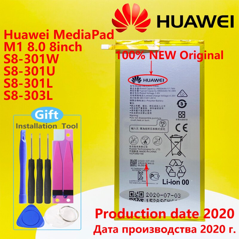 Neue Original Huawei Mediapad M1 8.0/Mediapad M2/M3 Lite 8.0/Honor Pad 1/T1/t2 8,0 Profi/T3 8 10,0 HB3080G1EBW HB3080G1EBC Batterie