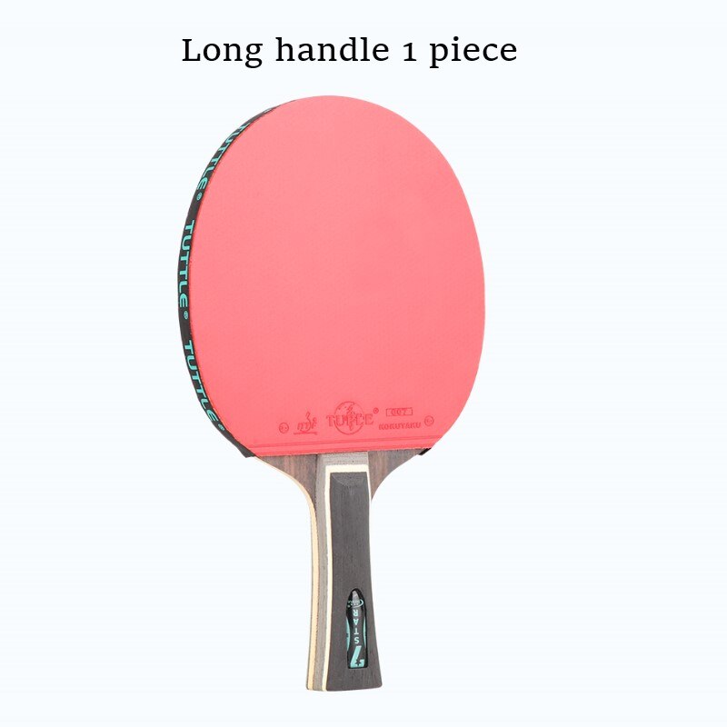 Tuttle 7 estrela raquete de ping pong 5 madeira pingpong bat profissional raquete de tênis de mesa com espinhas-em borrachas de certificação ittf: Horizontal grip