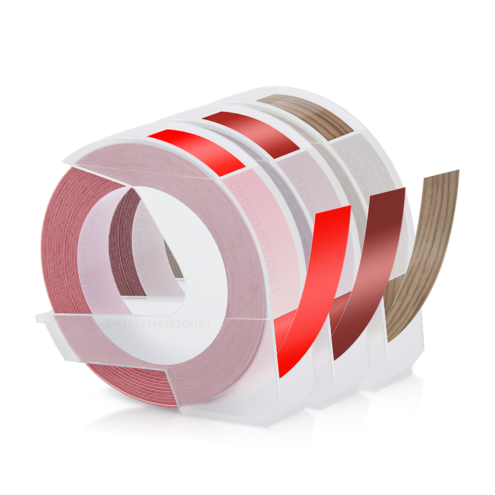 3D Embossing Typewriter B90 Manual Labeller Handheld Label Printer Similar as Dymo 12965 Labeling Machine or 3PK Label Tapes: green