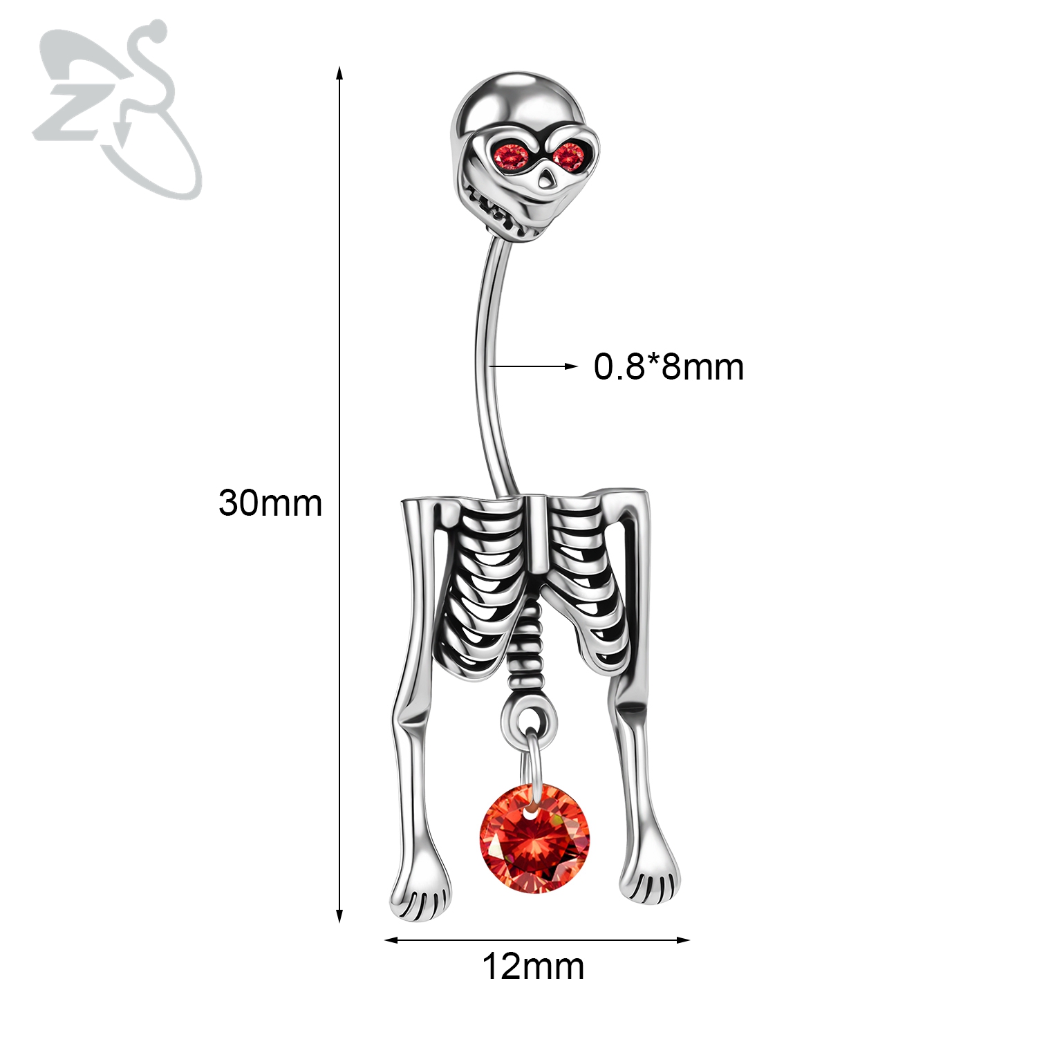 ZS 1 Piece 16G/20G Stainelss Steel Eyebrow Piercing Men Punk Rock Curved Eyebrows Ring Cross Spike Lip Belly Piercings Jewelry: Antique Bronze Plated