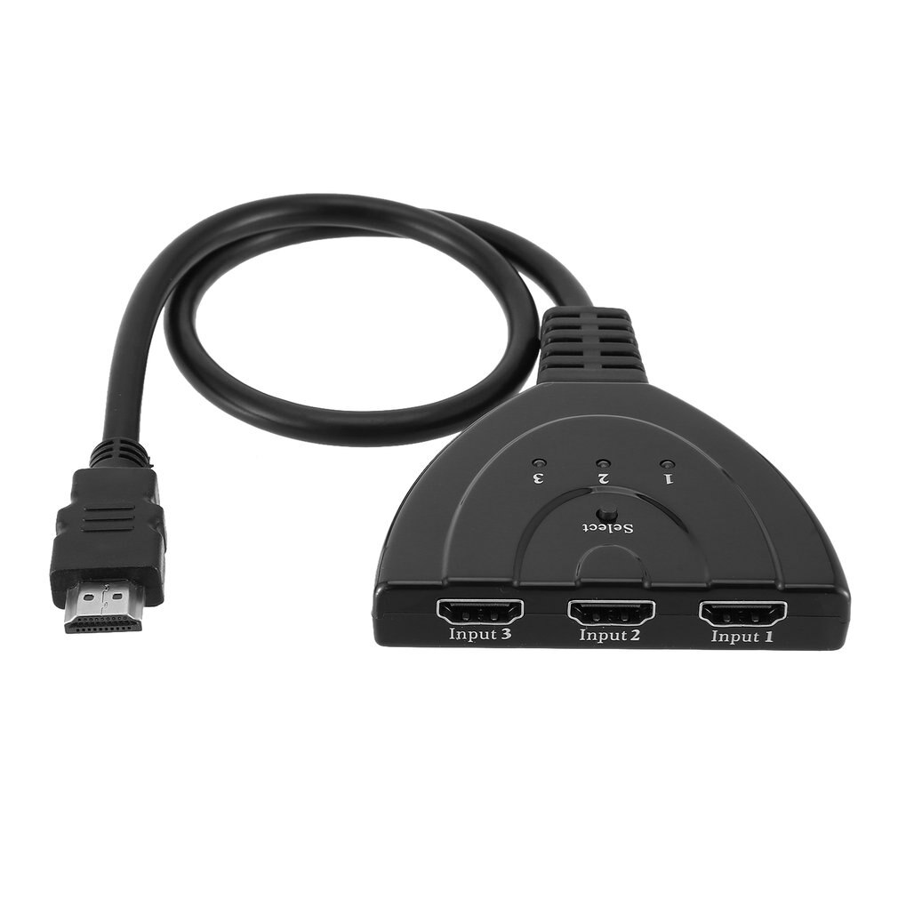 Mini 3 Port Splitter HDMI Cable Adapter 1.4b 4K * 2K 1080P Switcher HDMI Switch 3 in 1 out Port Hub for HDTV Xbox PS3 PS4