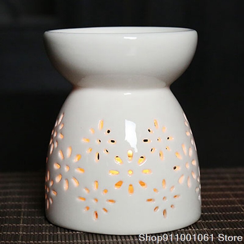 Ceramic Essential Aromatherapy Oil Burner Lamps Aroma Diffuser Home Living Room Candle Holder Oil Incense Burner