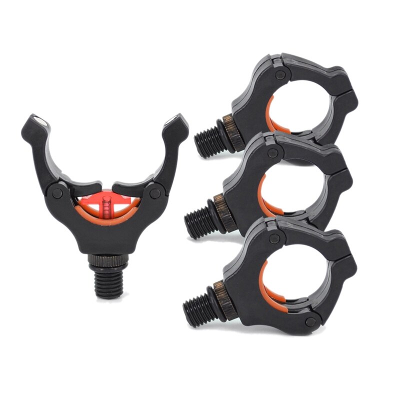 4Pcs Karper Hengel Rest Head Grijper U-Hoofd Staaf Pod Houder Met Magic Magneet Clips Vissen Accessoire
