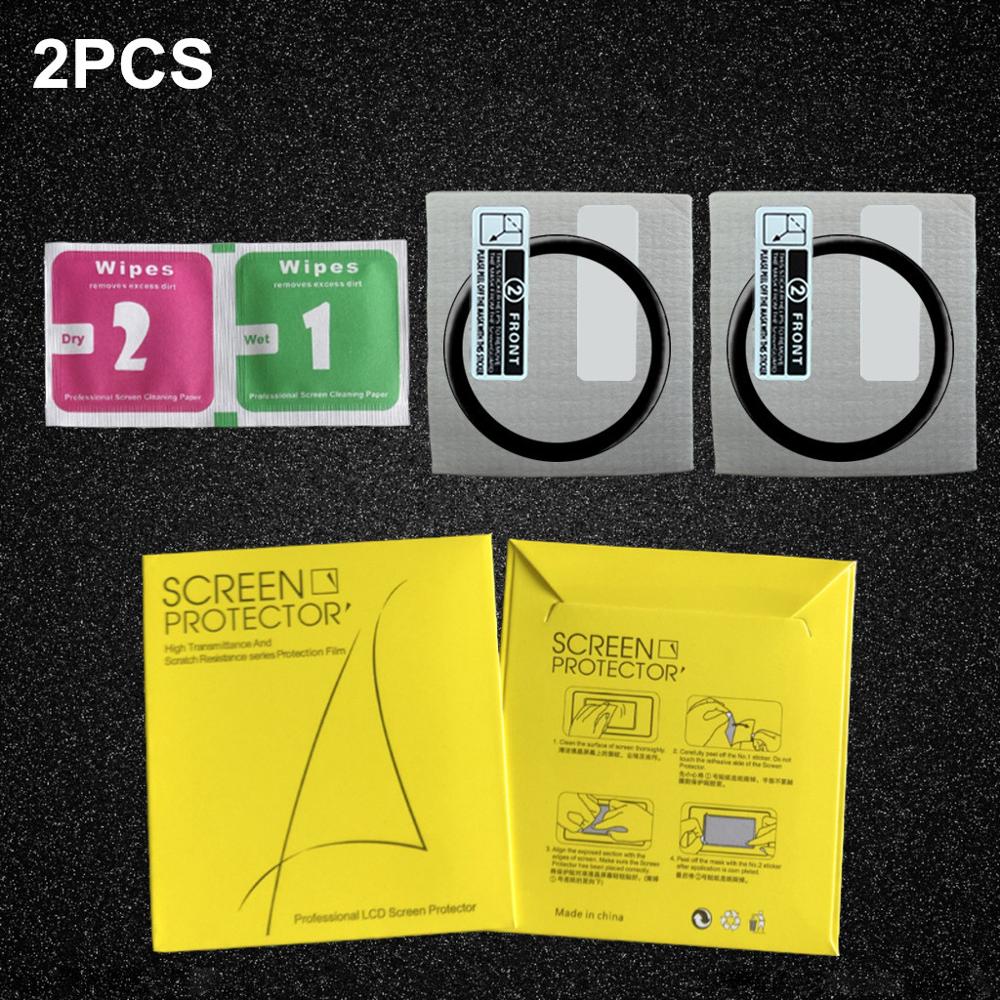 Protective Film 20D Tempered Softs Screen Protector For Samsung Galaxy Watch Active 2 44mm 40mm Protection Screen protector Film: Black 2PCS / for active 2 40mm