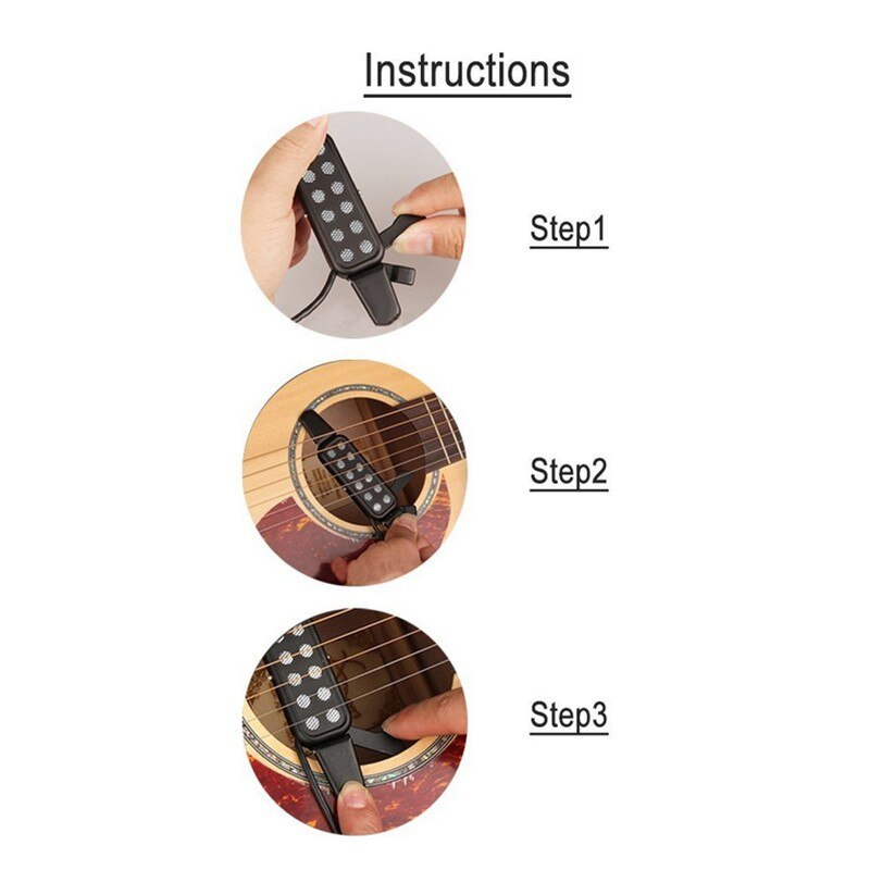 12 Hole-Sound Guitar Pickup Microphone Wire Amplifier Speaker For Steel String Guitar Amplifier Speaker Sound Guitar Accessories