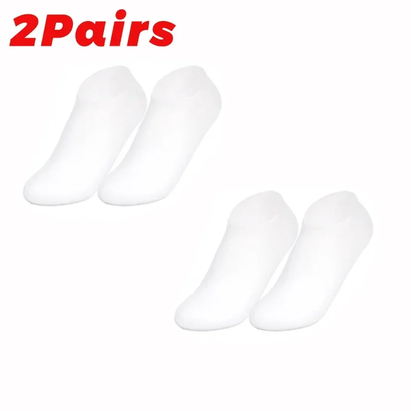 Chaussettes en silicone anti-Contation pour les pieds, 1 à 5 paires, respirantes, exextensibles, gel, suppression de la fréquence, hydratant pour la peau, outil de massage des pieds: violet