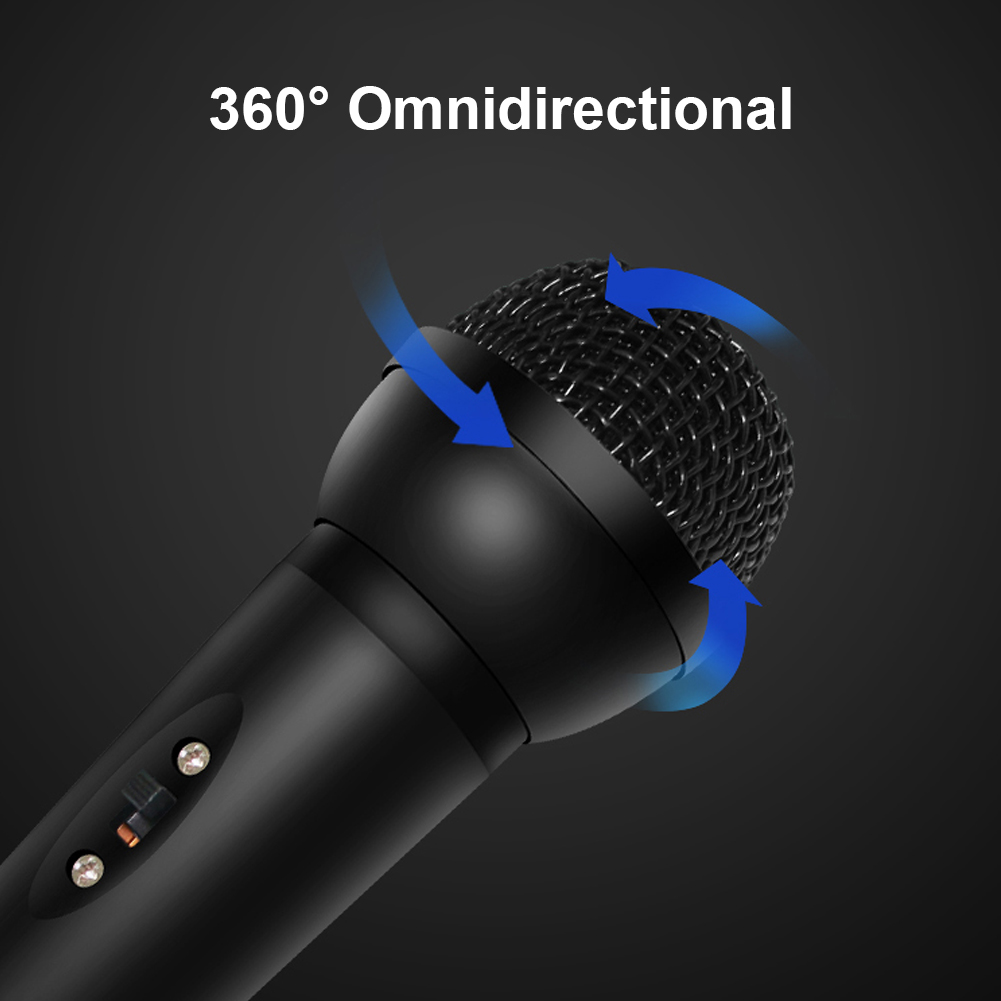 Mini micrófonos portátiles con cable con soporte, micrófono Vocal de mano para KTV, Karaoke, teléfono, portátil, ordenador de escritorio, accesorios de PC