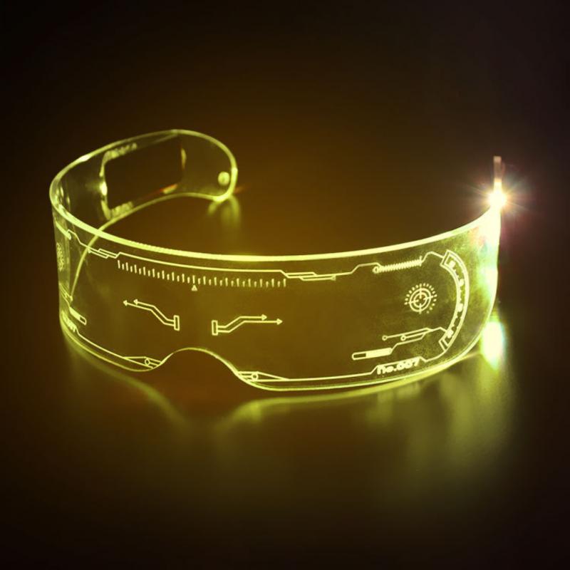 Colorful Luminous Glasses LED Glasses EL Wire Neon Party Light Up Glasses Rave Costume Party Decor DJ Sun Glasses Halloween: 05