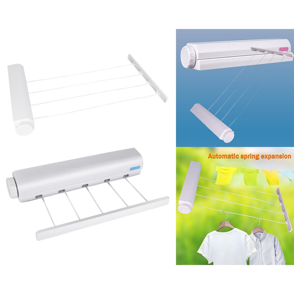 Clothes Line Dryer Retractable Bathroom Accessories Drying Rack Clothesline Rack Laundry Dryer Line