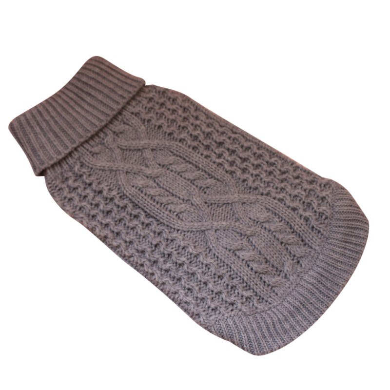 Autumn& Winter Solid Dog Sweater Warm Pet sweater Autumn& Winter dog clothes roupas para cachorro Pet clothing: Gray / S